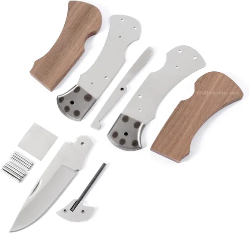 Miniatura 10 de EZSMITH Kit de fabricación de cuchillos – Ranger Lockback – Serie de cuchillos plegables de bricolaje – (kit de piezas)