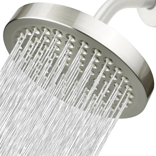 Cabezal de ducha de lluvia de alta presión, cabezal de ducha de lluvia de alto flujo, aspecto moderno de lujo, cabezales de ducha de baño que Níquel