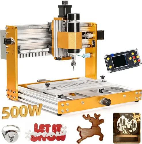 Lunyee 3018 Pro Ultra Máquina CNC 500W Máquina Enrutadora CNC Totalmente Metálica, Máquina Grabadora de 3 Ejes Mejorada, Interruptores de Límite y