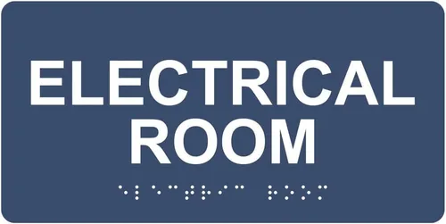 Miniatura 5 de ComplianceSigns. com - Letrero eléctrico para habitación, Braille y letras elevadas que cumplen con la ADA, 8 x 4 pulgadas, acrílico blanco sobre