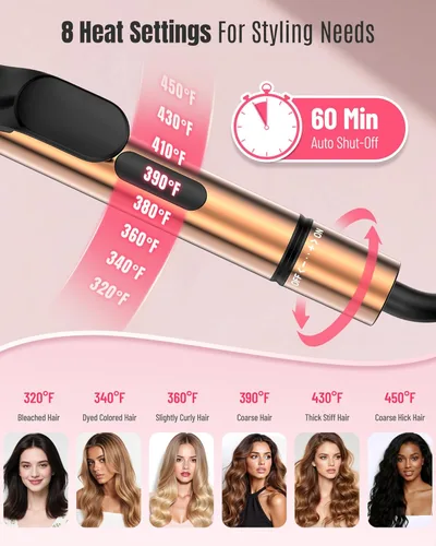 Miniatura 2 de 1.25 Inch Long Barrel Curling Iron – Ceramic Extra-Long Wand for Smooth Curls & Long-Lasting Beach Waves