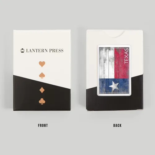 Miniatura 8 de Lantern Press Bandera rústica del estado de Texas (52 cartas de juego, baraja de cartas de tamaño póquer con comodines)