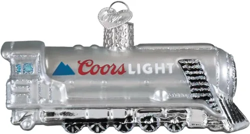 Miniatura 8 de Old World Christmas Botella de luna azul soplado adorno para árbol de Navidad, decoración navideña hecha a mano, colección de cerveza
