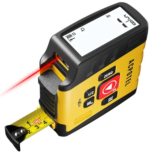 Cinta métrica digital 3 en 1 con láser, cinta métrica láser de 165 pies y cinta métrica digital de 16 pies, 8 unidades métricas e imperiales,