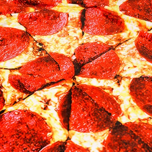 Miniatura 5 de Vessia Manta con estampado de pizza, manta redonda realista y divertida de comida para adultos y niños, 300GSM, novedosa manta de pizza Pepperoni