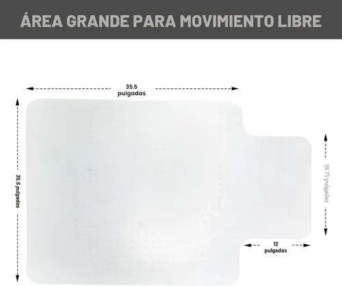 Miniatura 5 de Tapete para silla de alfombra, de pelo bajo (1/4 de pulgada de grosor), protector de alfombra para silla de escritorio de oficina y juegos. Tapete