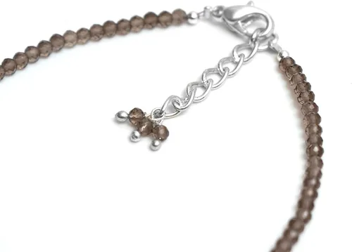 Miniatura 123 de Gempires - Pulseras de cuentas de piedras preciosas hechas a mano, ligeras, de cristal, para uso diario, hipoalergénicas, de 8 pulgadas, chapadas