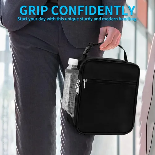 Miniatura 7 de Lonchera reutilizable para hombres y niños, pequeña bolsa de almuerzo para adolescentes, hombres, adultos, estudiantes, reutilizable, portátil