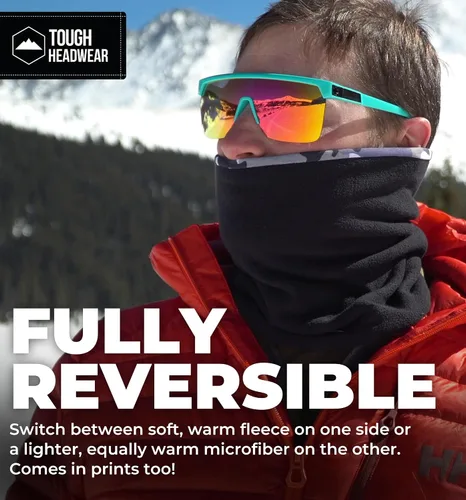 Miniatura 4 de Tough Headwear Neck Warmer - Winter Fleece Neck Gaiter& Fleece Neck Warmer - Ski Gaiter for Men - Reversible Neck Gaiter