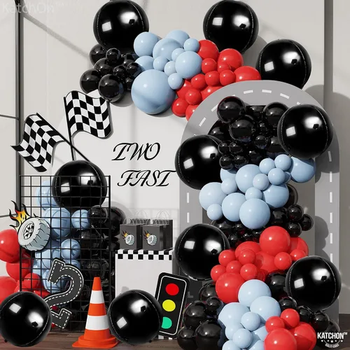 Miniatura 8 de KatchOn, Globos negros enormes – 22 pulgadas, paquete de 12 Globos redondos de aluminio negro 4D para decoraciones de cumpleaños negras