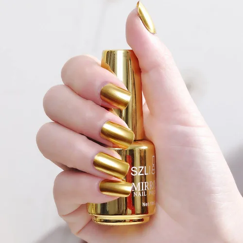 Miniatura 18 de Esmalte de uñas metálico, esmalte de uñas de medio espejo, efecto espejo, de larga duración, hermosa decoración de uñas brillante, secado rápido