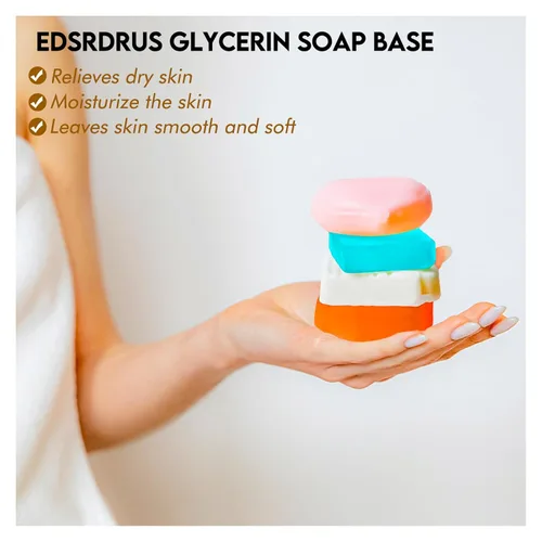 Miniatura 3 de EDSRDRUS Base de jabón aromática de 2 libras, hecha a mano con miel y aceite de coco, base de jabón hidratante para derretir y verter