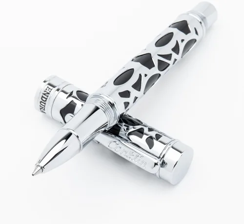 Miniatura 5 de Conklin Bolígrafo Endura Deco Crest en azul con detalles cromados – Instrumento de escritura recargable por Conklin Pen Company