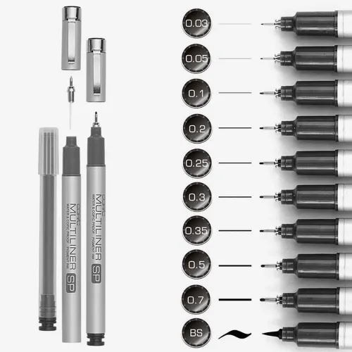 Miniatura 3 de Copic Multiliner SP - Marcador de tinta negra, punta 0.35