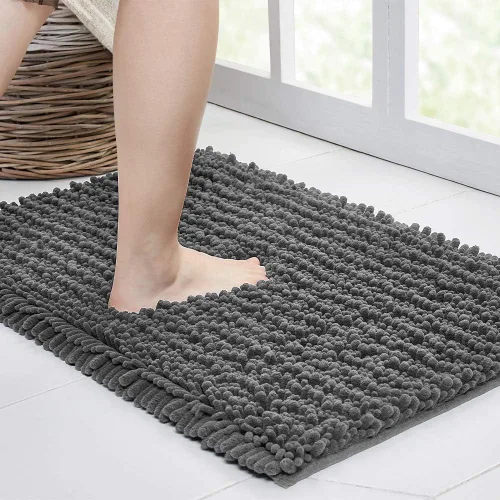 Miniatura 176 de Walensee Alfombra de baño antideslizante (24x17 pulgadas, rosa polvoriento) absorbente de agua, súper suave, lanuda de felpilla, lavable a máquina
