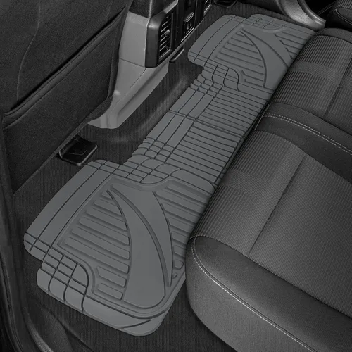 Miniatura 4 de Motor Trend FlexTough™ - Alfombrillas de goma gris para coche de alta resistencia Todo el clima y forro de carga Jumbo para SUV Set completo