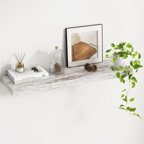 Miniatura 66 de Fun Memories Estantes flotantes – Estante de pared de 9.3 pulgadas de profundidad para decoración y almacenamiento – Estantería de exhibición