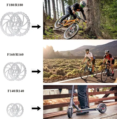 Miniatura 8 de Kit de Freno de Disco para Bicicleta, Caliper de Aluminio Delantero y Trasero, Palanca de Freno de Bicicleta de Aleación de Aluminio Completa, Rotor
