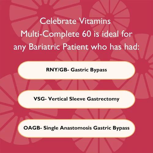 Miniatura 4 de Celebrate Vitamins - Masticables multicompletos, 60 mg de hierro, multivitamínico bariátrico diario para pacientes con gastrectomía de manga