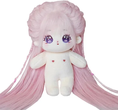 Miniatura 24 de niannyyhouse Muñeca de peluche de 7.9 in para niña, cuerpo de peluche humanoide, sin atributo, 8 pulgadas, cuerpo normal, ropa de vestir, regalos