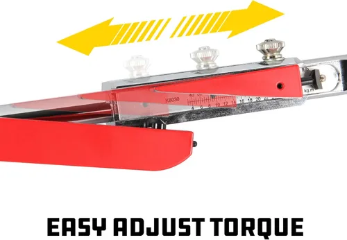 Miniatura 4 de Powerbuilt Llave dinamométrica de transmisión de 1/2 pulgada con viga deflectora, rango de torque exacto de 20 a 220 libras-pie, medición precisa