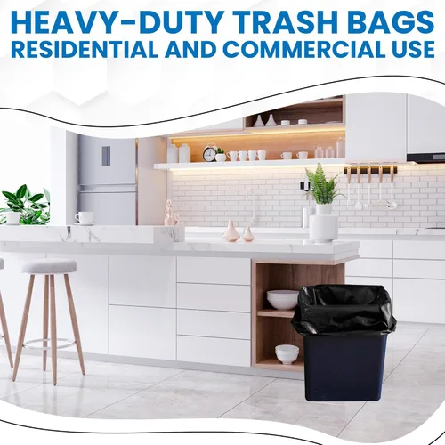 Miniatura 6 de Bolsas de basura resistentes de alta calidad, cordón fuerte, varios tamaños, ideales para césped, patio y uso doméstico, 18 galones, versátiles