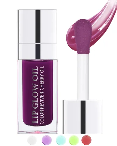 Miniatura 11 de Aceite de labios que brilla intensamente, brillo hidratante para labios, aceite labial Glow Reviver, tinte de aceite hidratante de larga duración