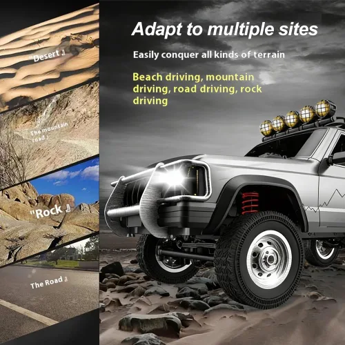 Miniatura 4 de GoolRC RC Rock Crawler, coche de control remoto a escala 1:12, camión RC todoterreno 4WD de 2.4Ghz, vehículo de escalada en todo terreno, regalos