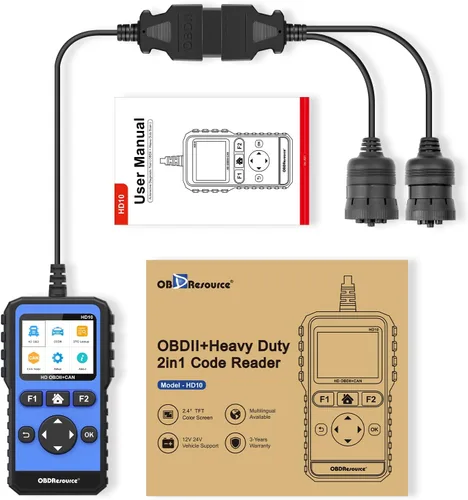 Miniatura 7 de OBDResource Full Systems - Herramienta de escáner de camión resistente HD OBD/EOBD/OBD2, herramienta de diagnóstico automotriz para camiones