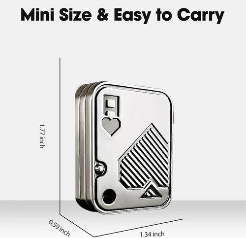 Miniatura 2 de Deslizador de Dedos, Tarjeta de Poker Metálica de 3 Capas, Clicker de Dedos, Juguetes para Dedos para Adultos, Alivian el Estrés, la Ansiedad