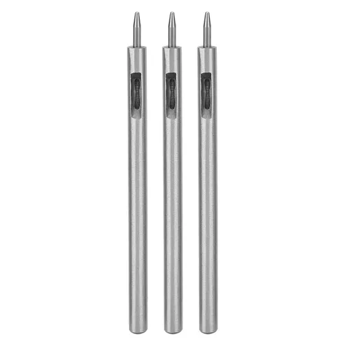 Miniatura 3 de YWBL-WH 3 piezas de perforador de cuero para manualidades, herramienta de perforación de acero aleado para correas de reloj, cinturones