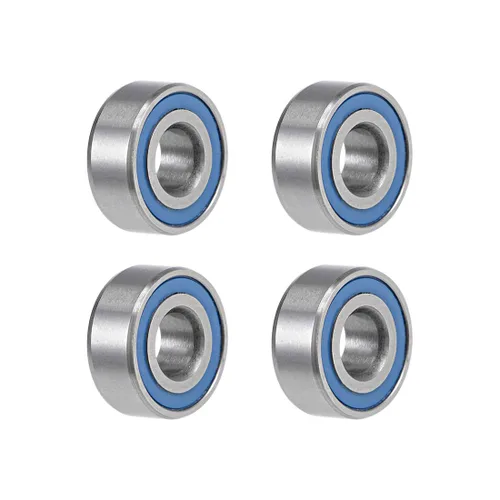 Miniatura 10 de uxcell MR63-2RS Rodamientos de bolas de ranura profunda 0.118 in Diámetro interior 0.236 in OD 0.098 in Diámetro doble sellado de acero cromado azul
