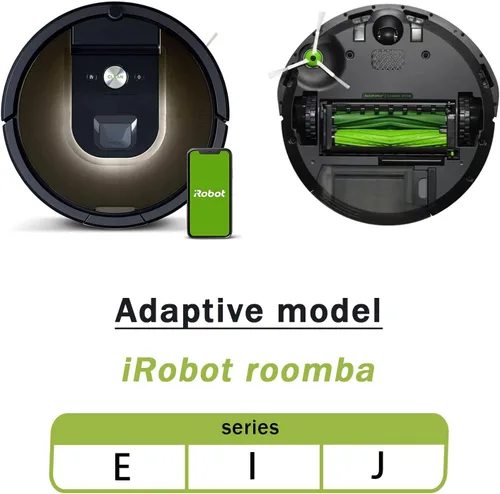 Miniatura 2 de Piezas de repuesto de vacío para iRobot Roomba i1+/i2+/i3+/i4+/i5+/i6+/i7+/i8+/j5+/j6+/j7+/j8+/j9+. Kit de accesorios: 1 juego de cepillo de goma, 3