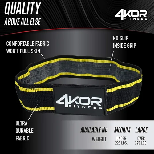 Miniatura 2 de 4KOR Fitness Juego de bandas de resistencia, perfecto para crossfit, yoga, terapia física y construcción de glúteos