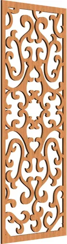 Miniatura 132 de Smithfield Paneles de pared decorativos de madera con calado, 13 3/8 pulgadas de ancho x 34 3/8 pulgadas de alto x 3/8 de alto, roble rojo rojo