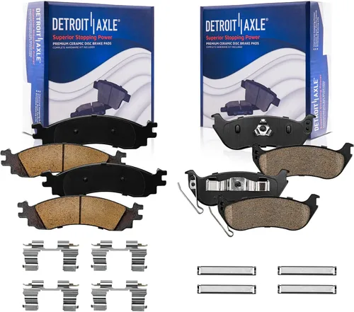 Miniatura 34 de Detroit Axle - Pastillas de Freno Delantero Izquierdo Reemplazo de Pinza de Disco para Dodge Ram 1500 Dakota Mitsubishi Raider - Juego de 3 piezas