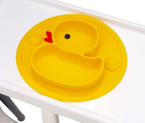 Miniatura 7 de Linowos Platos de silicona divididos para niños pequeños, placas de succión antideslizantes portátiles para niños, bebés y niños, sin BPA, plato