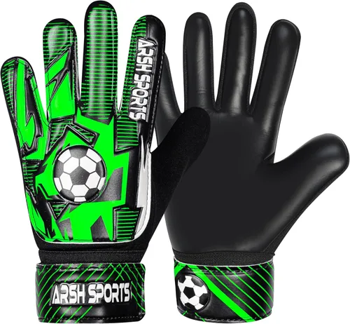 Guantes de portero de fútbol para niños, guantes de portero para jóvenes niños y niñas con palma de látex de 4MM, antideslizantes, protección doble