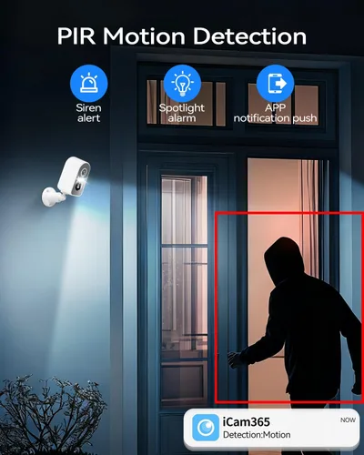 Miniatura 5 de KKB Cámara de seguridad celular 4G LTE magnética, cámaras de seguridad sin WiFi para interiores con SIM incorporada, cámara 2K inalámbrica