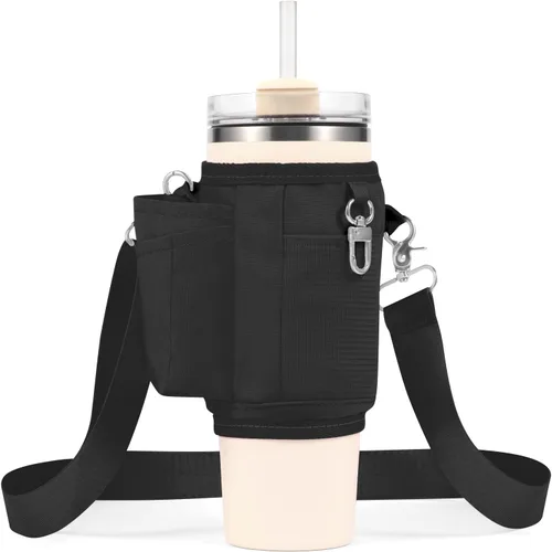 Miniatura 11 de All Day Quencher Carry All for Stanley 40/30 oz Tumbler, Crossbody Bag with Phone Holder & Strap, Water Bottle Carrier Bag