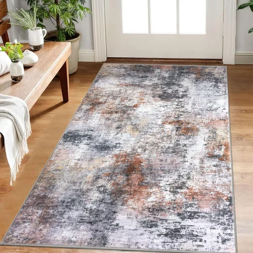 Miniatura 32 de Lansny Alfombra pequeña abstracta de 2 x 3 pies, alfombra de entrada, alfombra lavable para puerta de entrada, alfombra lavable antideslizante