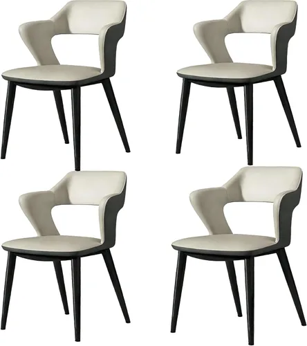Miniatura 13 de Juego de sillas de comedor, silla decorativa de tela impermeable transpirable con marco resistente, sillas de acento con respaldo alto para oficina