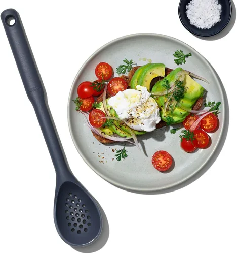 Miniatura 6 de OXO Good Grips - Cuchara ranurada de silicona, talla única, grano de pimienta