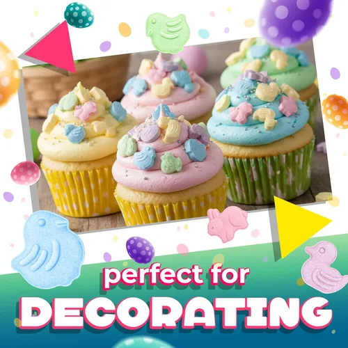 Miniatura 6 de Dulces de Pascua Bolsa de 1 libra Dulces de patos, pollos y conejitos para huevos y cestas de Pascua Caramelos duros con sabor a frutas