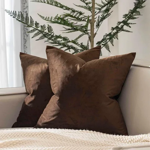Miniatura 69 de Juspurbet - Juego de 2 fundas decorativas de terciopelo para cojines, fundas suaves para sofá, cama o sillón con cremallera oculta, para sala