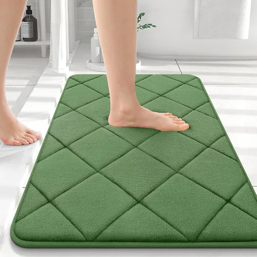 Miniatura 60 de OLANLY Tapete de baño de espuma viscoelástica de 24 x 16 pulgadas, ultra suave y absorbente, lavable a máquina, cómodo tapete de baño para suelo