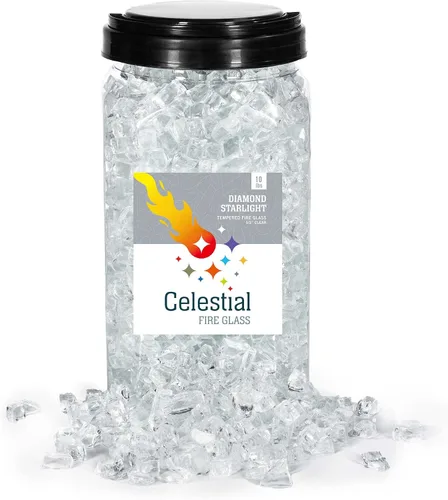 Miniatura 23 de Vidrio para fuego templado reflectante de 1/2 pulgada con alto lustre en color Dark Matter Black (Negro Materia Oscura), en un frasco de 10 libras