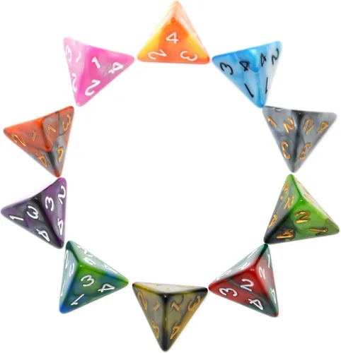 Miniatura 11 de SmartDealsPro Paquete de 10 dados poliédricos multicolor D4 D6 D8 D10 D12 para juegos de mesa Dungeons and Dragons DND RPG MTG