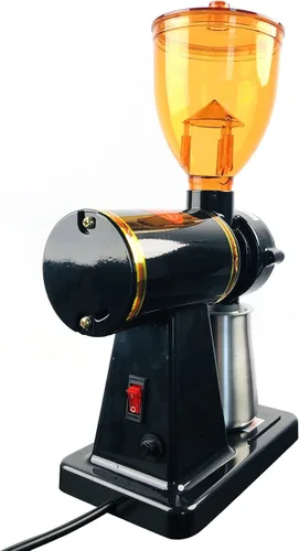 Miniatura 3 de Molinillo eléctrico de grano de café de 180 W con embudo de capacidad de 8.82 oz, molinillo de café y especias, molinillo automático de fresas