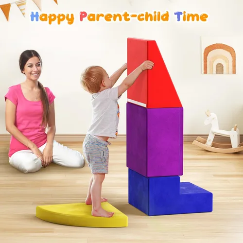 Miniatura 4 de Lischwert Bloques de escalada de espuma para niños pequeños de 1 a 3 años, juego suave de 4 piezas con juguetes de exploración para gatear, bloques